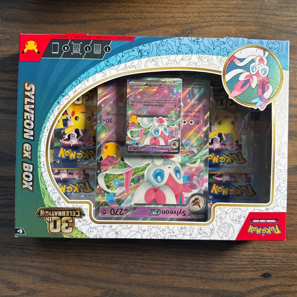 Pokemon Trading Cards 30th celebration Sylveon ex box